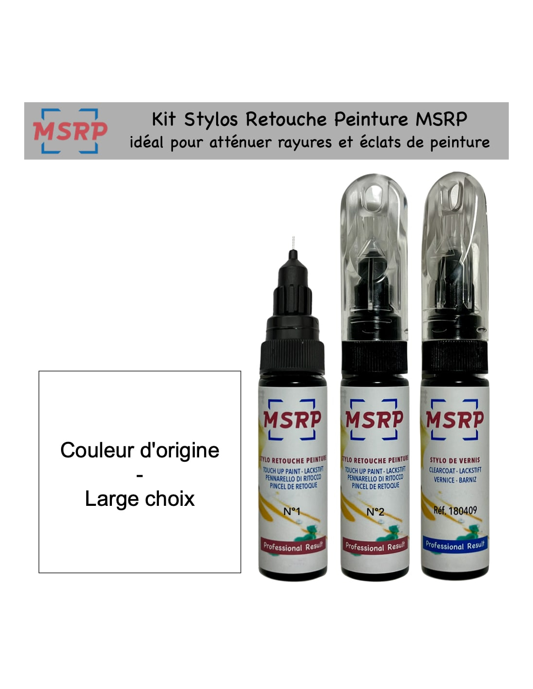 Stylo retouche peinture voiture Citroën 20ml EYL - Livraison offerte