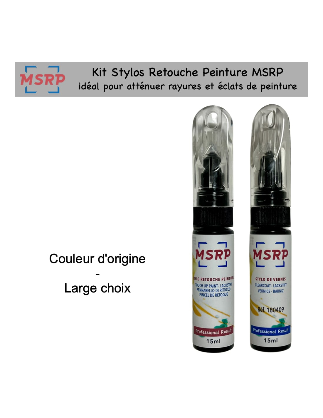 Comprend un outil de lissage de couleur Genuine Colors Stylo de retouche blanc ALPINWEISS III 300 compatible/remplacement pour BMW blanc 
